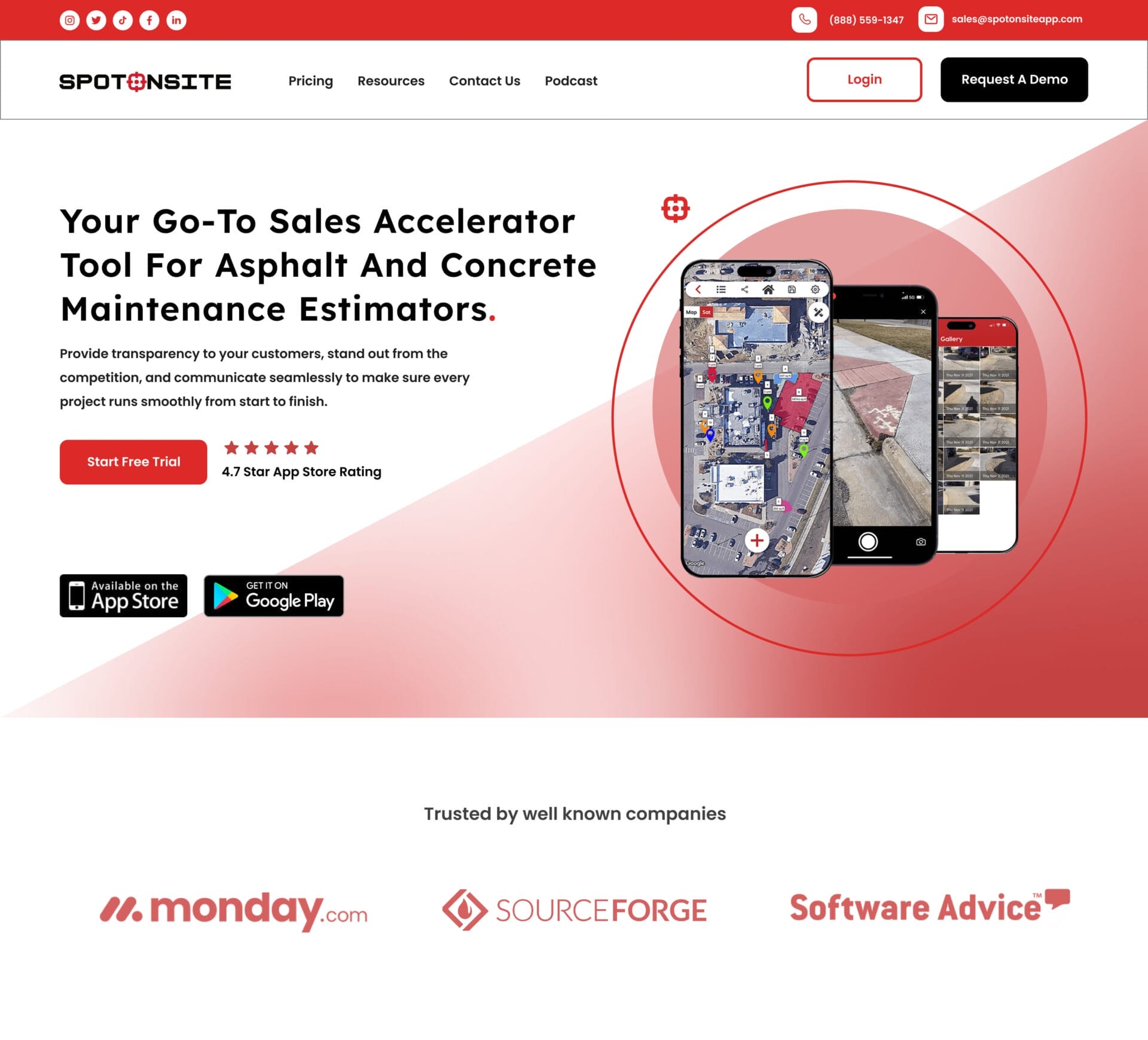 A website with a tool and a concrete tool.