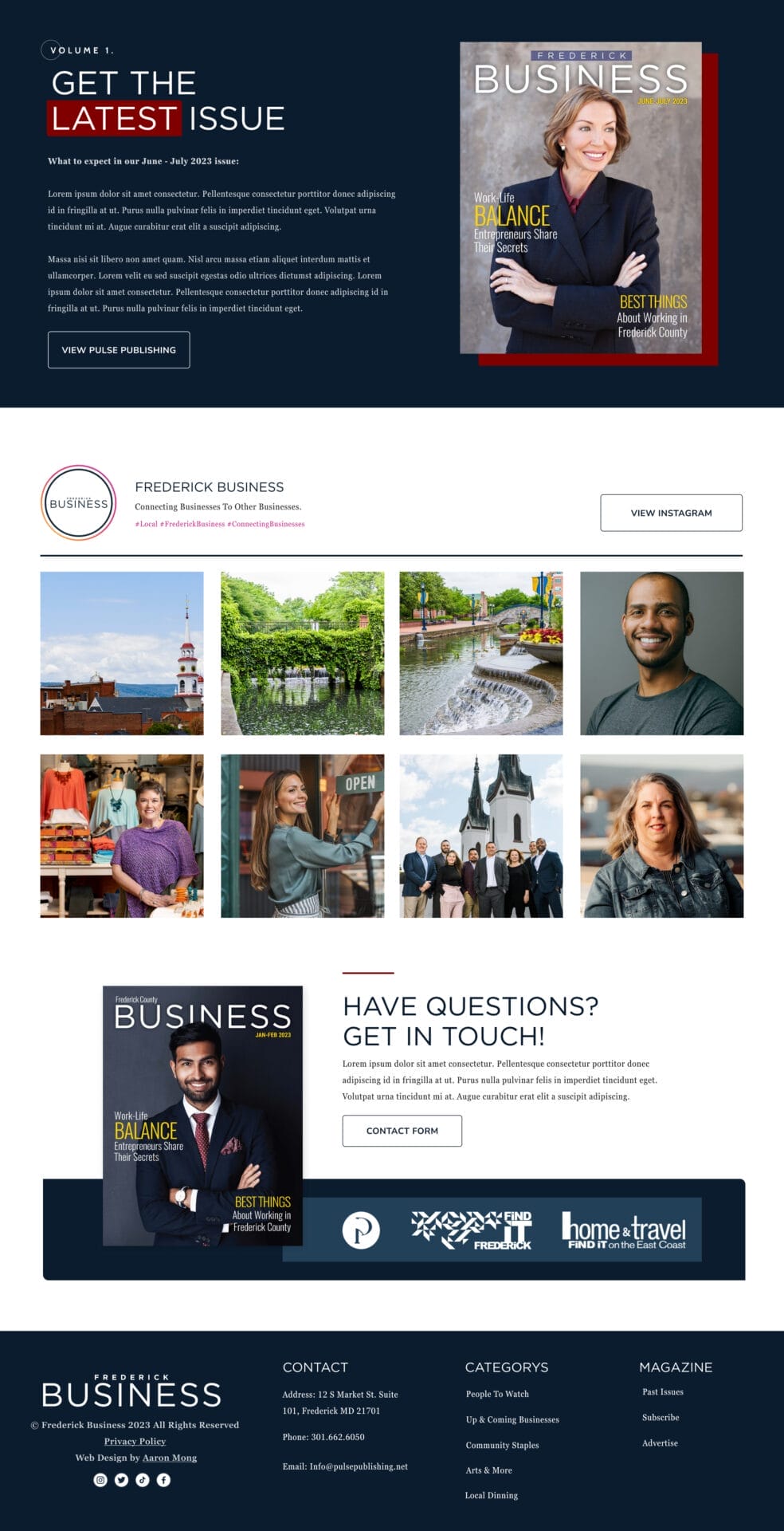 The latest issue of a magazine is shown on a website.